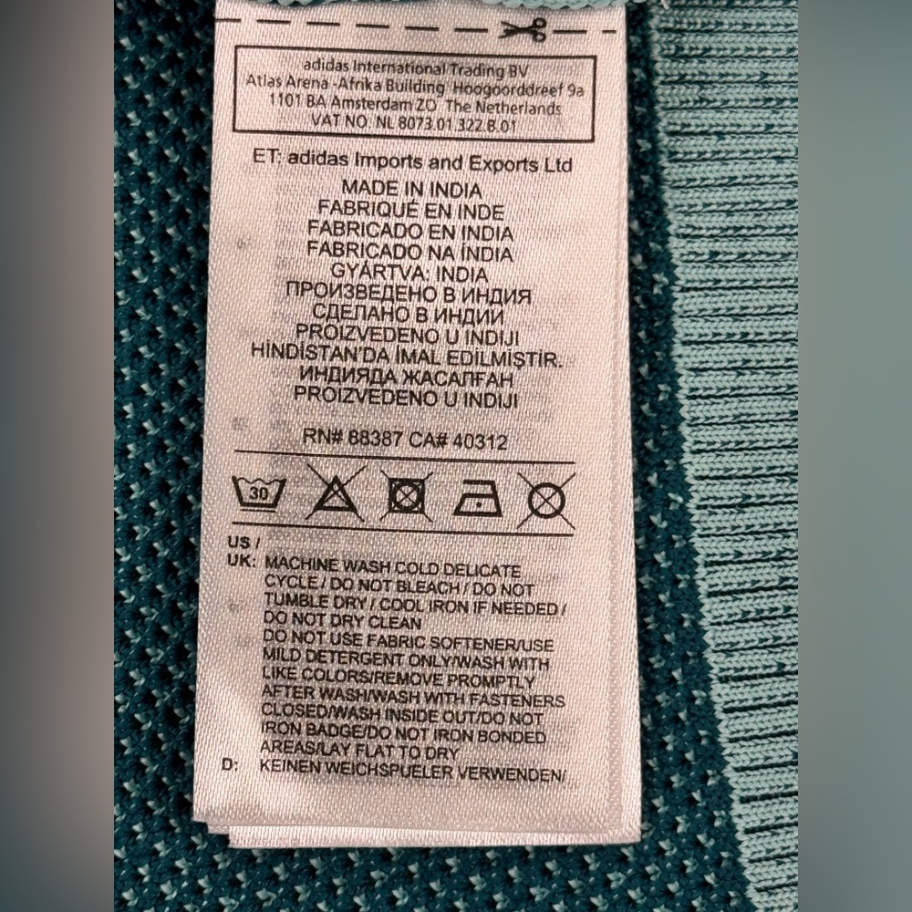 Adidas Women's Z.N.E. Heartracer Parley Jacket (Blue Spirit/Petrol Night) Large - Picture 13 of 15